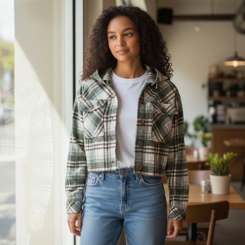 Aeropostale plaid cropped - aeropostale,
