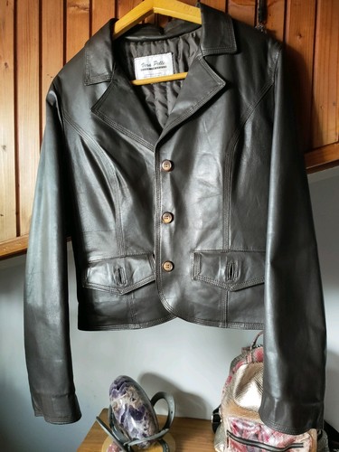 Giubbotto pelle marrone - pelle,